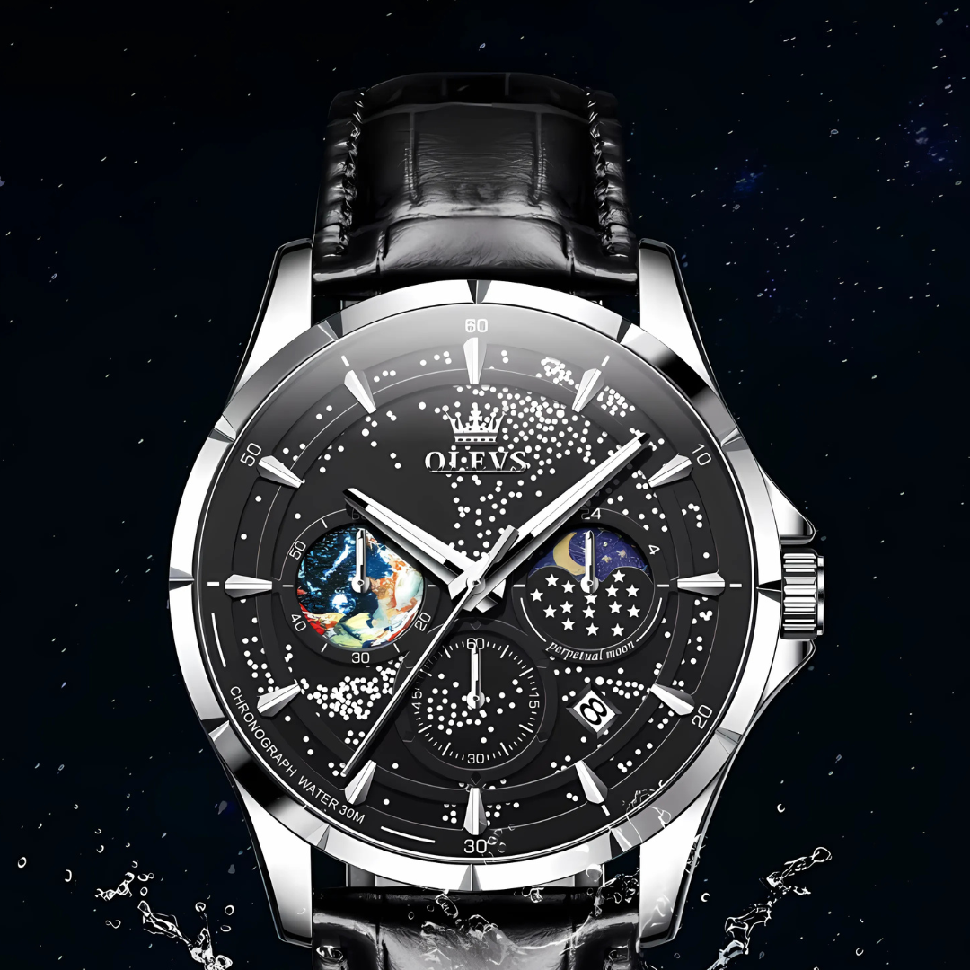 Orologio da Uomo OLEVS – Stile Classico, Quarzo, Cronografo Resistente