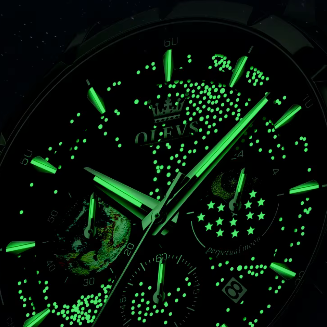 Orologio da Uomo OLEVS – Stile Classico, Quarzo, Cronografo Resistente