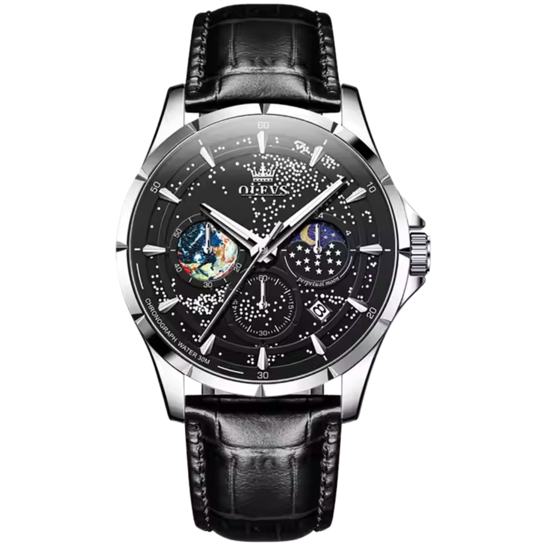 Orologio da Uomo OLEVS – Stile Classico, Quarzo, Cronografo Resistente